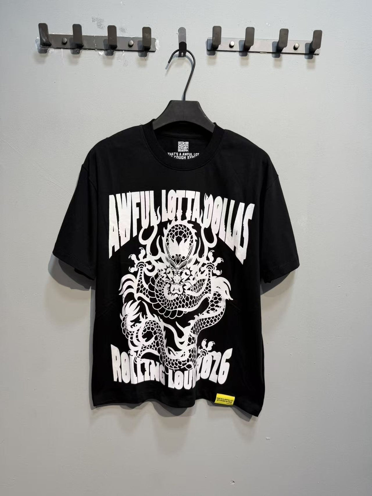 THAT'S A AWFUL LOT OF COUGH SYRUP P47 Graphic Black Short-Sleeve T-Shirt — front