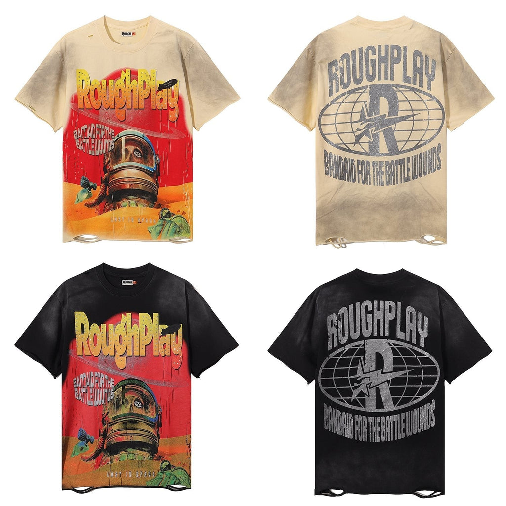 Rough Play Lost In Space Astronaut Graphic T-Shirt — comparison