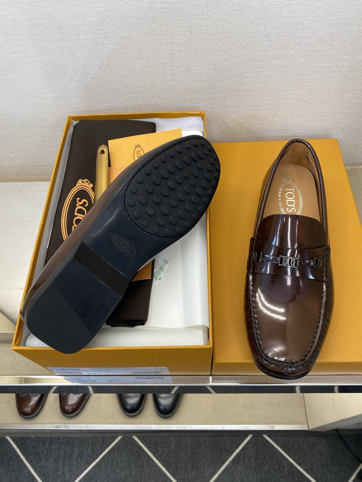 TOD'S Dark Brown Tassel Loafers — front