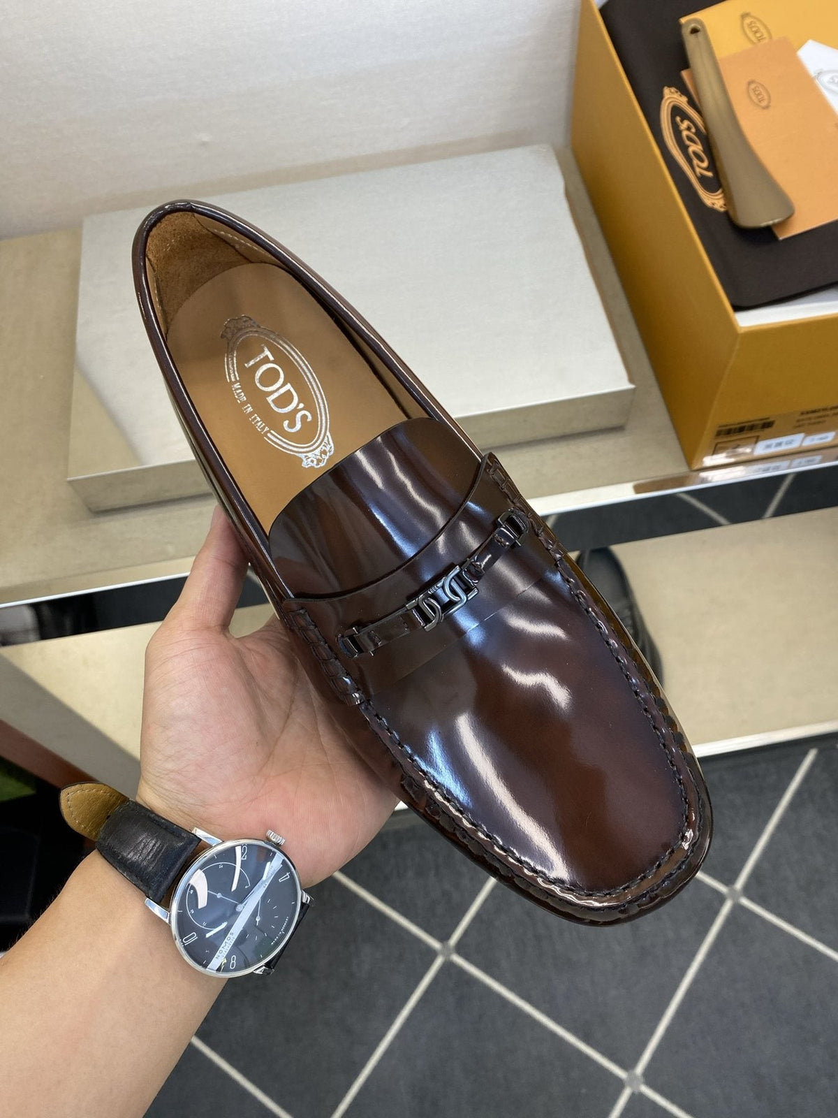 TOD'S Dark Brown Tassel Loafers — model
