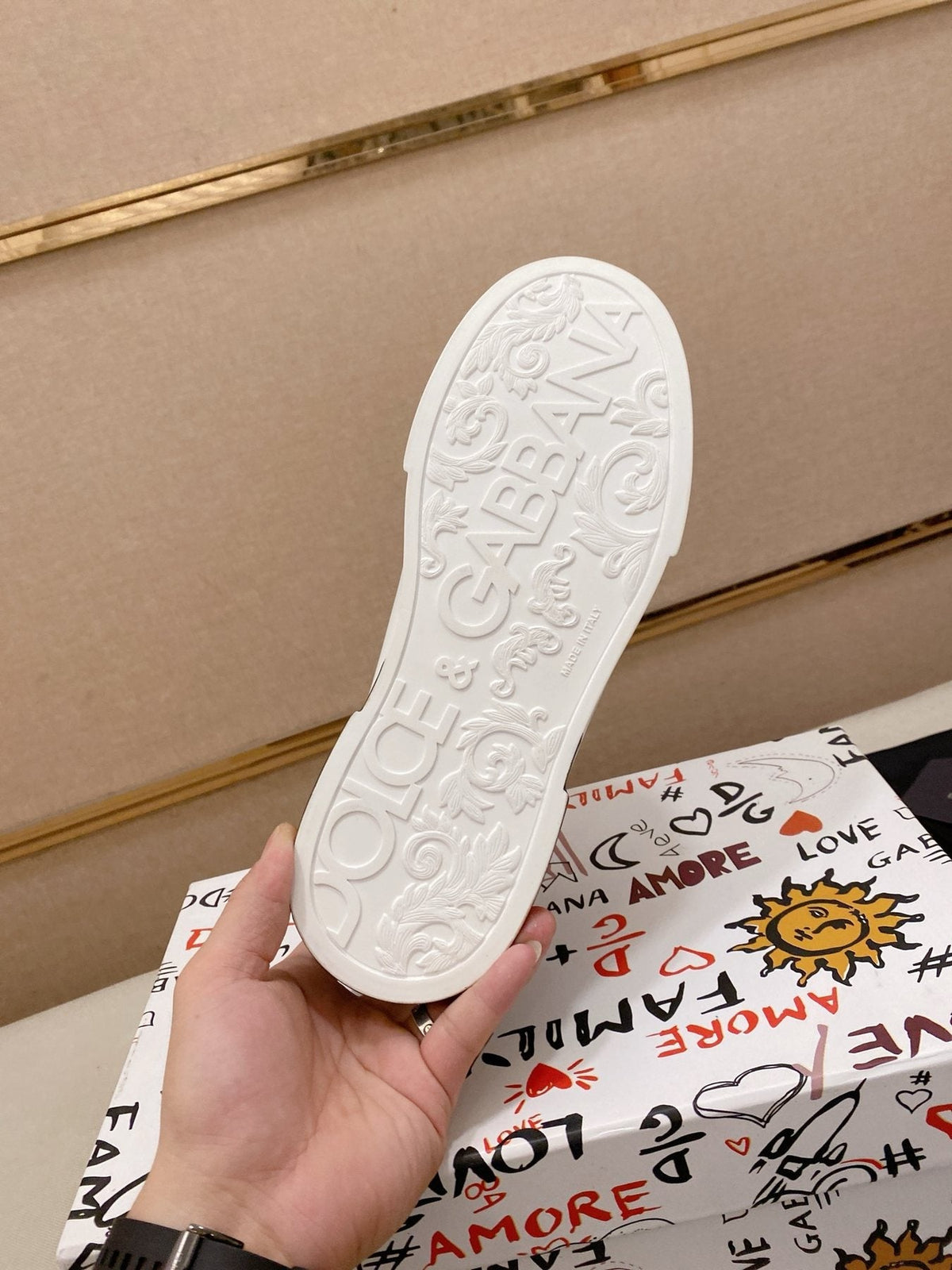 Dolce & Gabbana Graphic Heel Sneakers — back