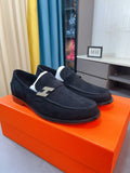 Hermès Black H-Hardware Loafers — hero