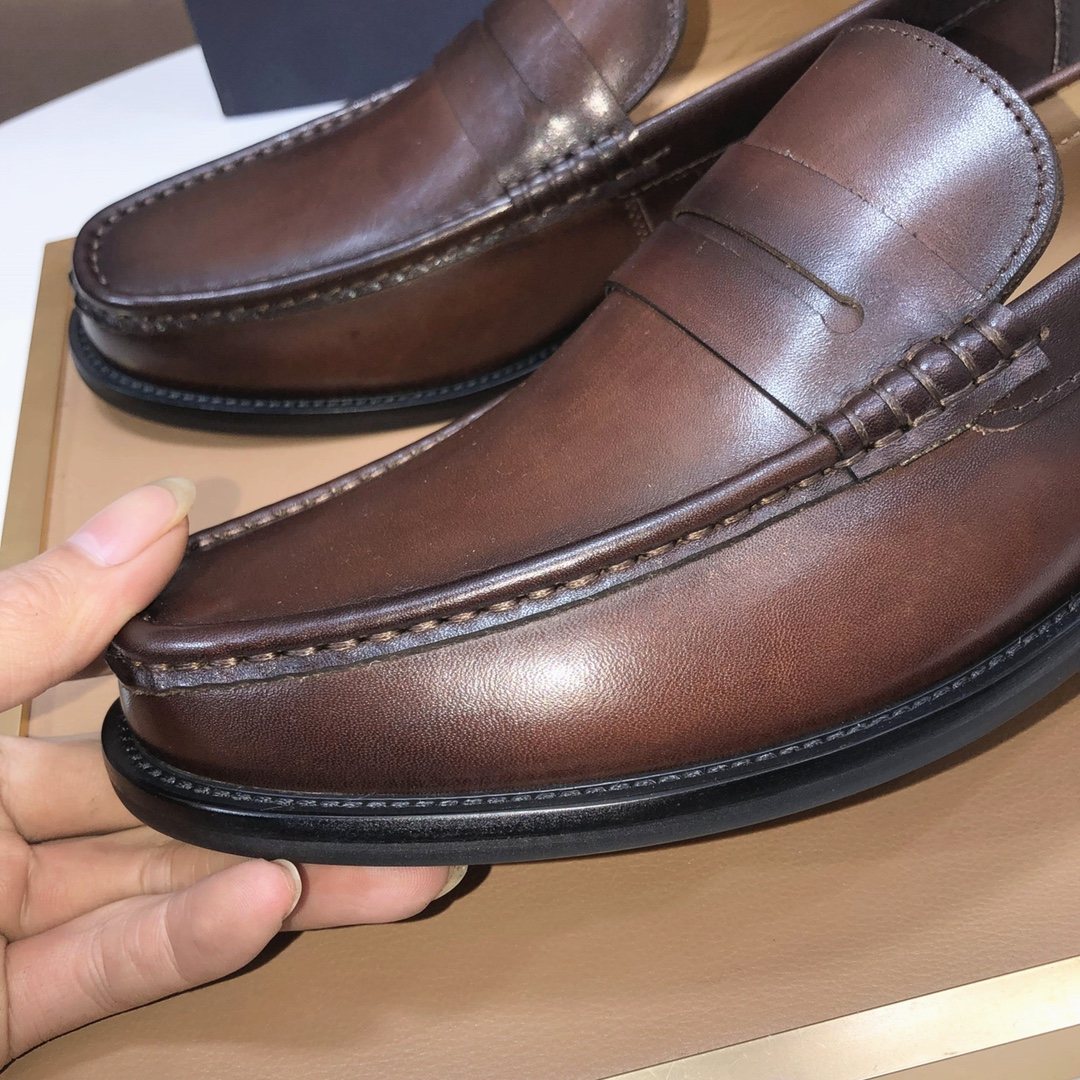 Dior Dark Brown Penny Loafers — detail
