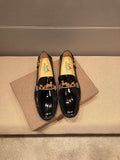 Hermès Black Glossy Hardware Loafers — hero