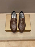 Louis Vuitton Brown Buckle Slip-On Dress Shoes — hero