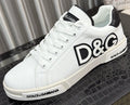 Dolce & Gabbana White Logo Low-Top Sneakers — hero
