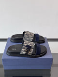 Dior Patterned Buckle Slide Sandals — hero
