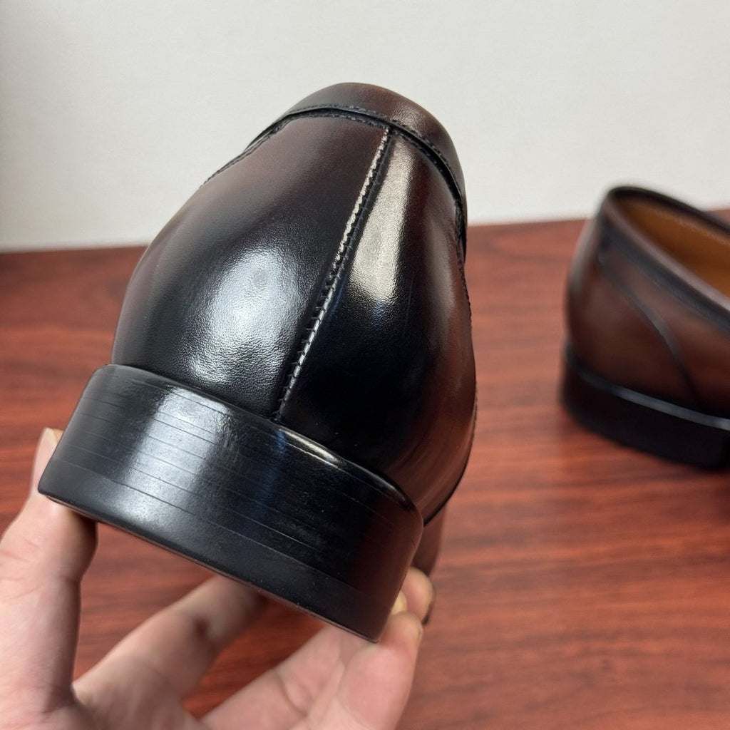 Berluti Burnished Penny Loafers — detail