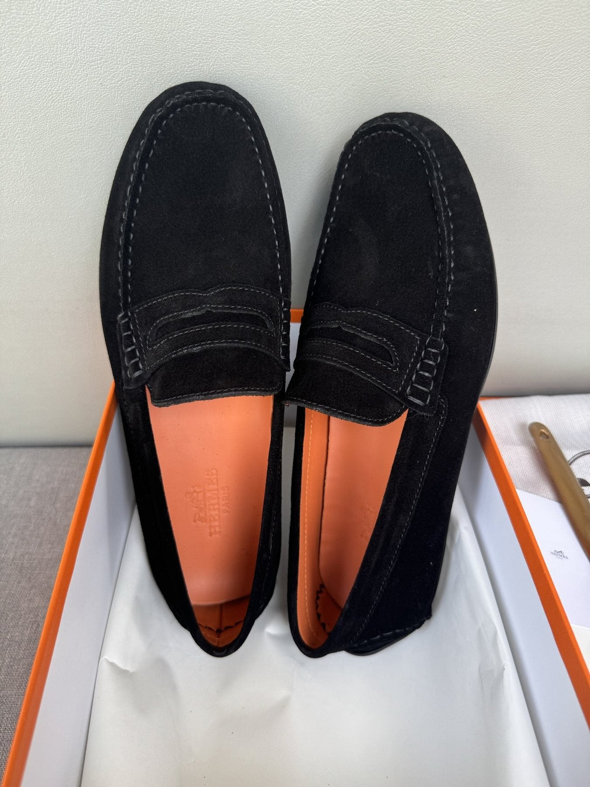 Hermès Men's Driving Loafers — front