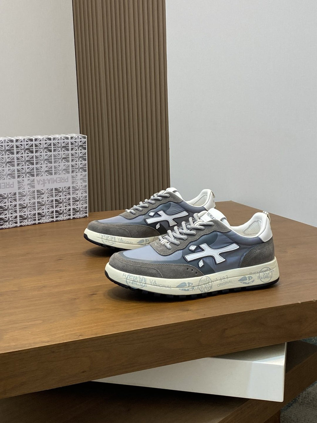 PREMIATA Suede Mesh Low-Top Sneakers — hero