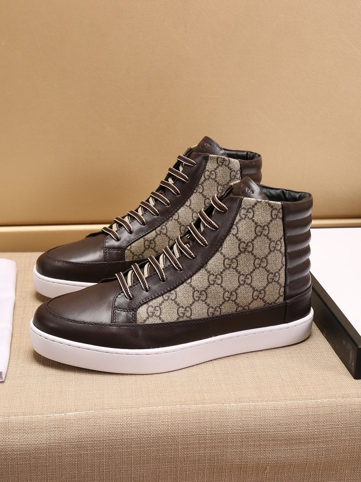 Gucci GG-Pattern High-Top Sneakers — hero