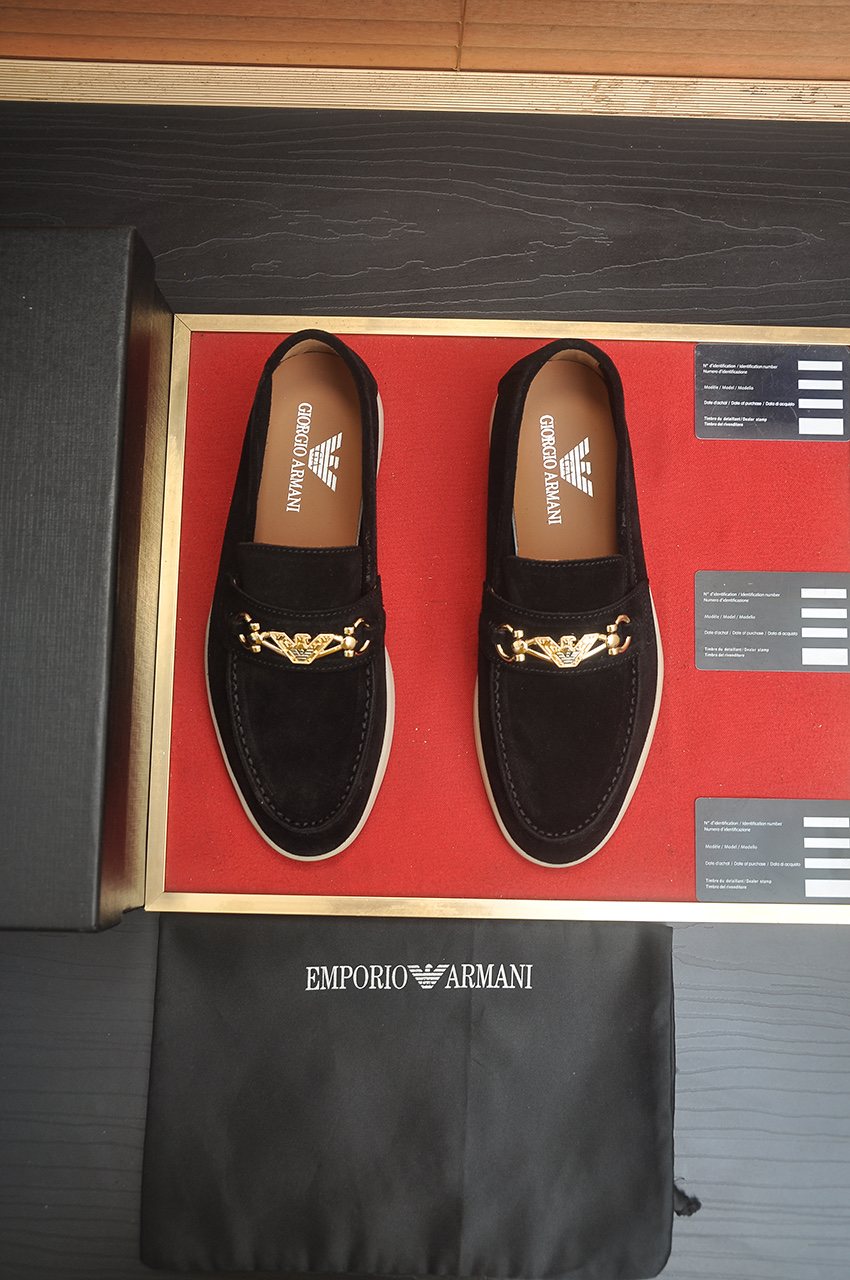 Armani Horsebit Slip-On Loafers — front