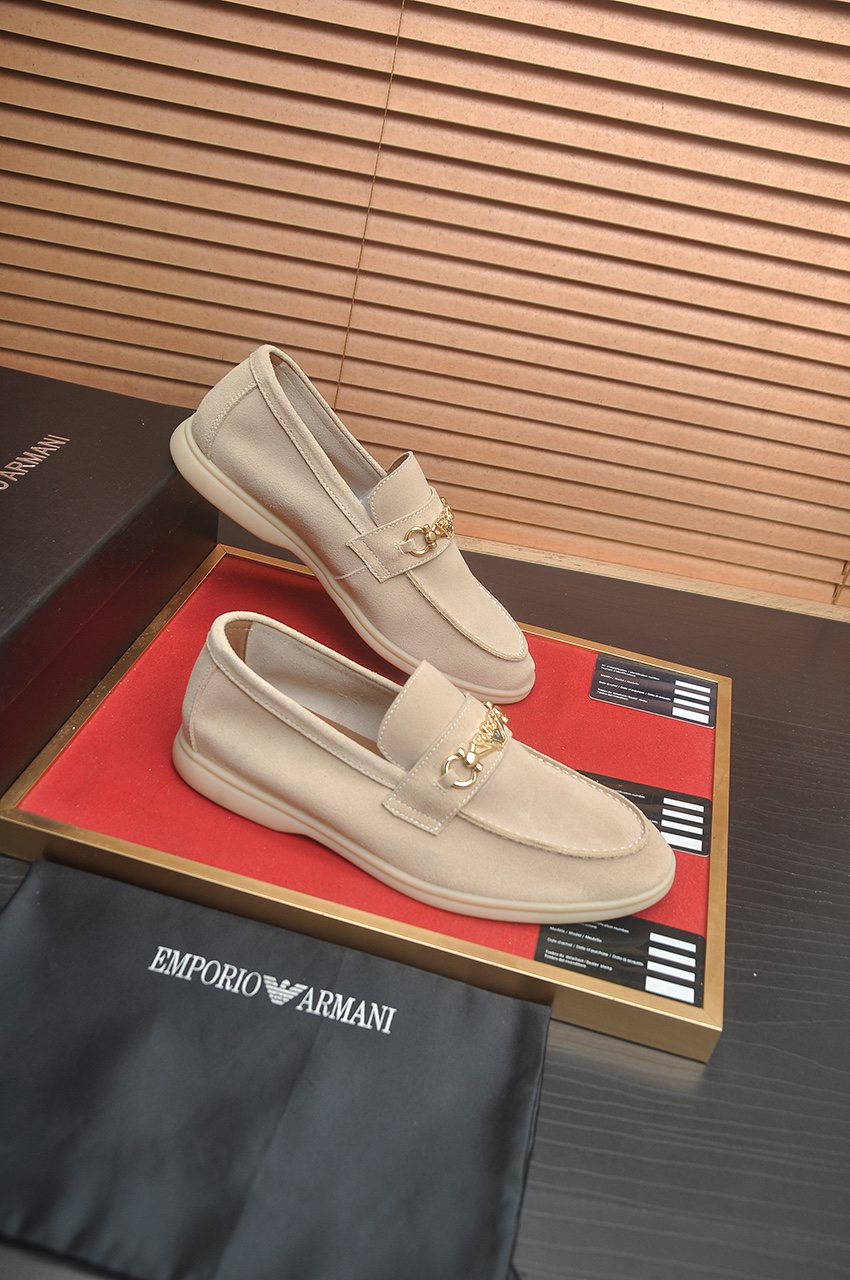 Armani Horsebit Slip-On Loafers — side