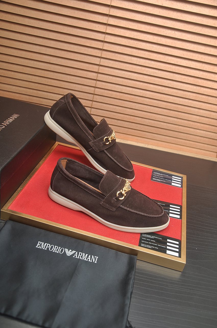 Armani Horsebit Slip-On Loafers — front