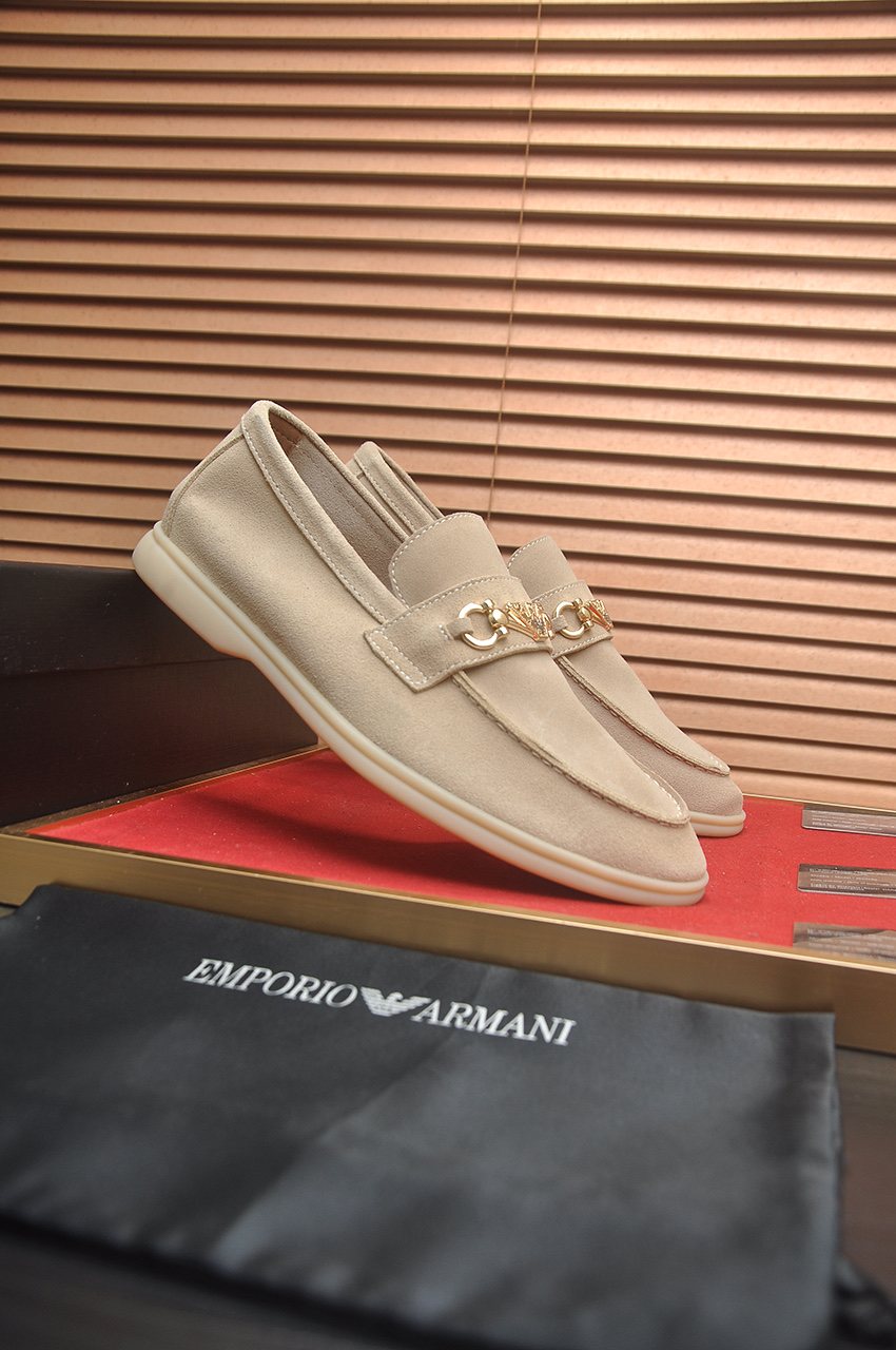 Armani Horsebit Slip-On Loafers — front