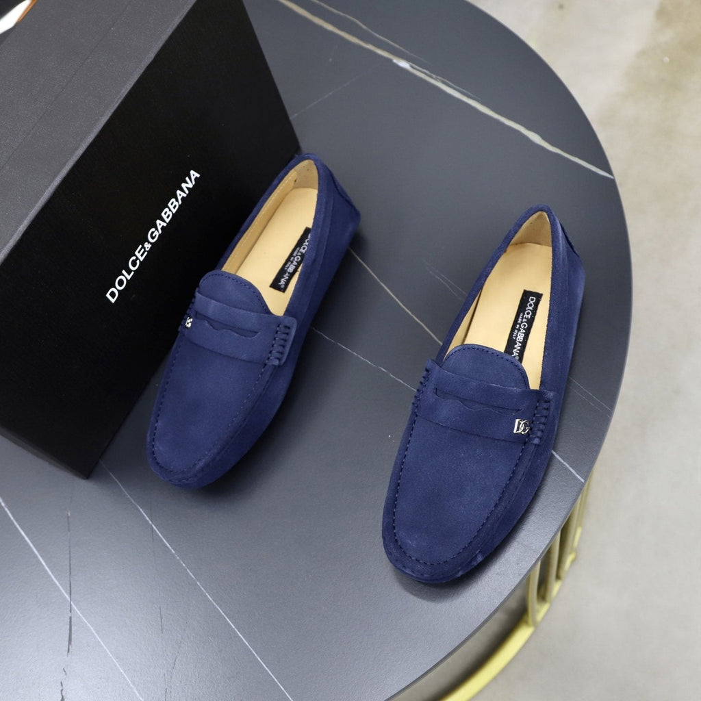 Dolce & Gabbana Men's Leather Penny Loafers — front
