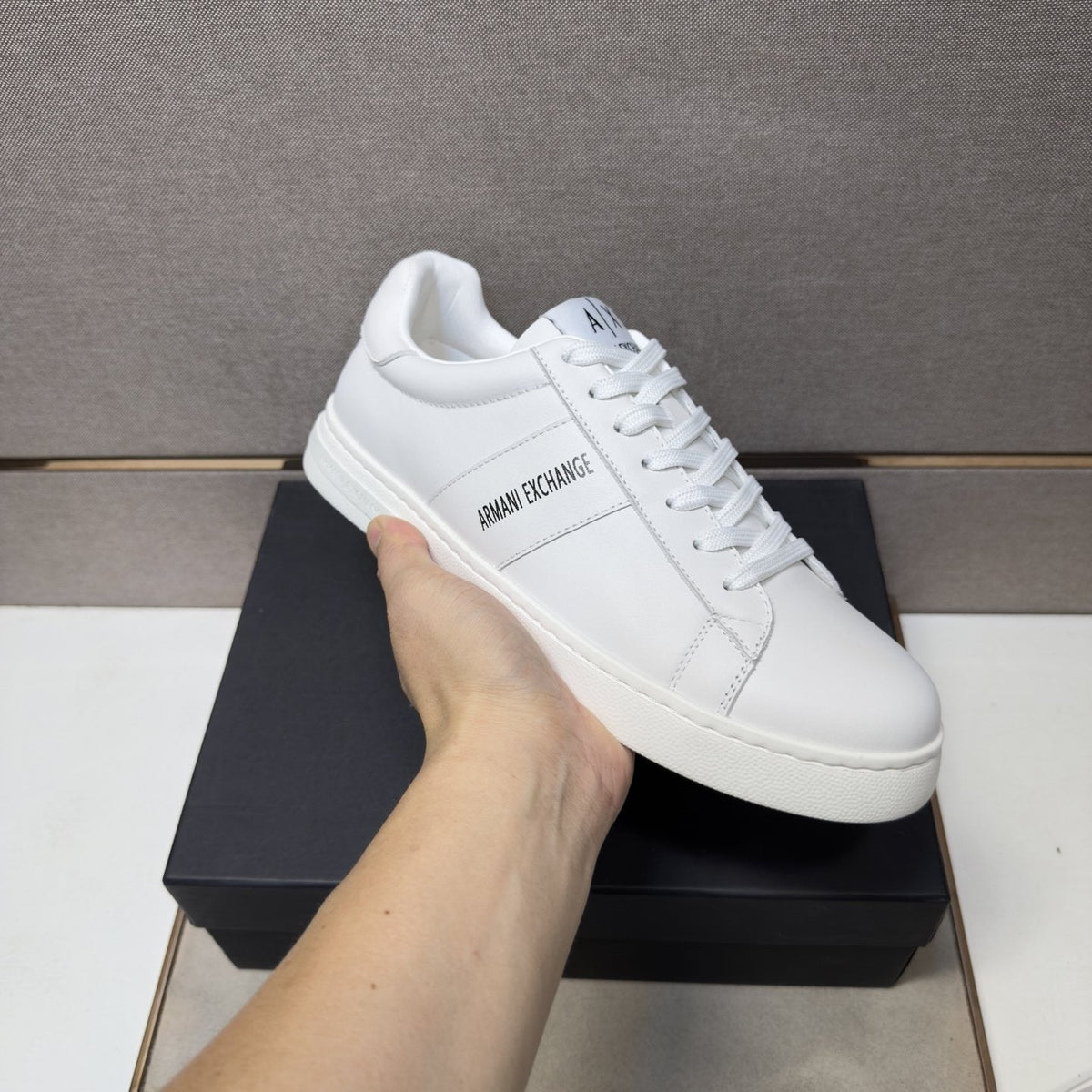 Armani Exchange Low-Top Lace-Up Sneakers — model