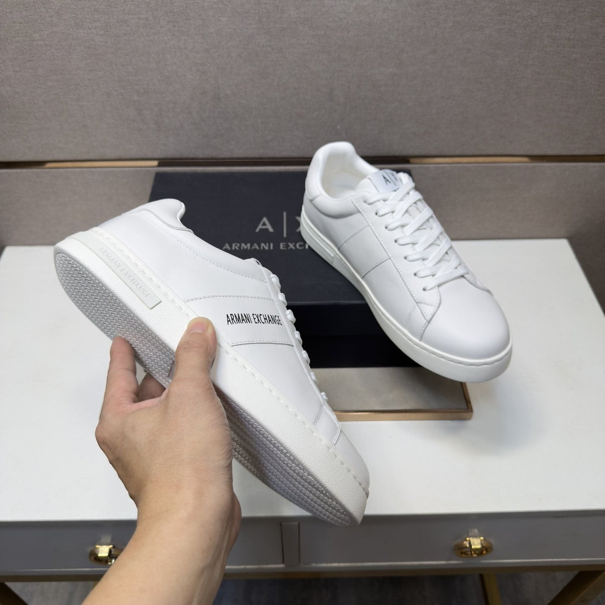 Armani Exchange Low-Top Lace-Up Sneakers — side