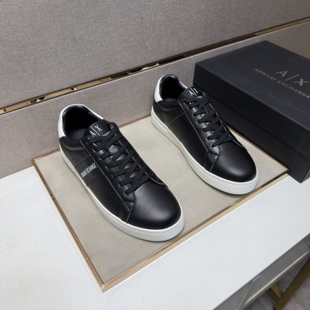 Armani Exchange Low-Top Lace-Up Sneakers — front