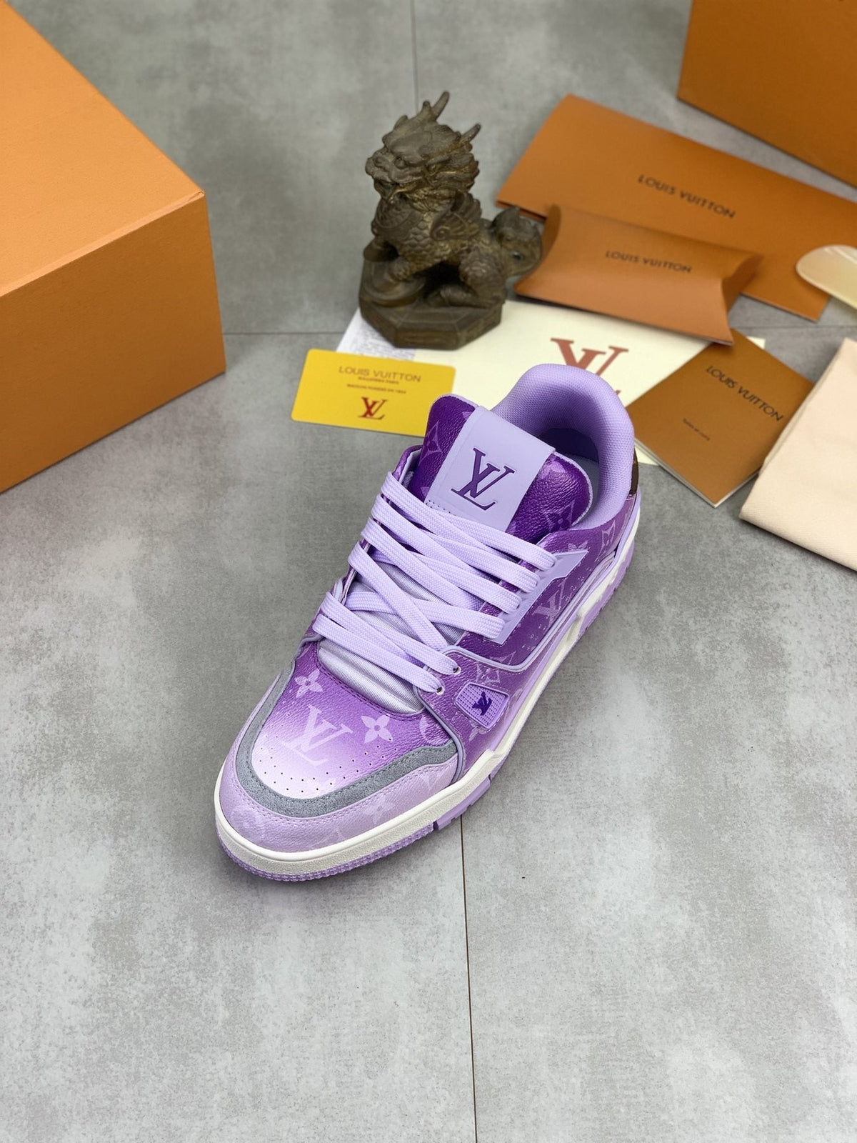 Louis Vuitton Lavender Purple Low-Top Sneakers — front