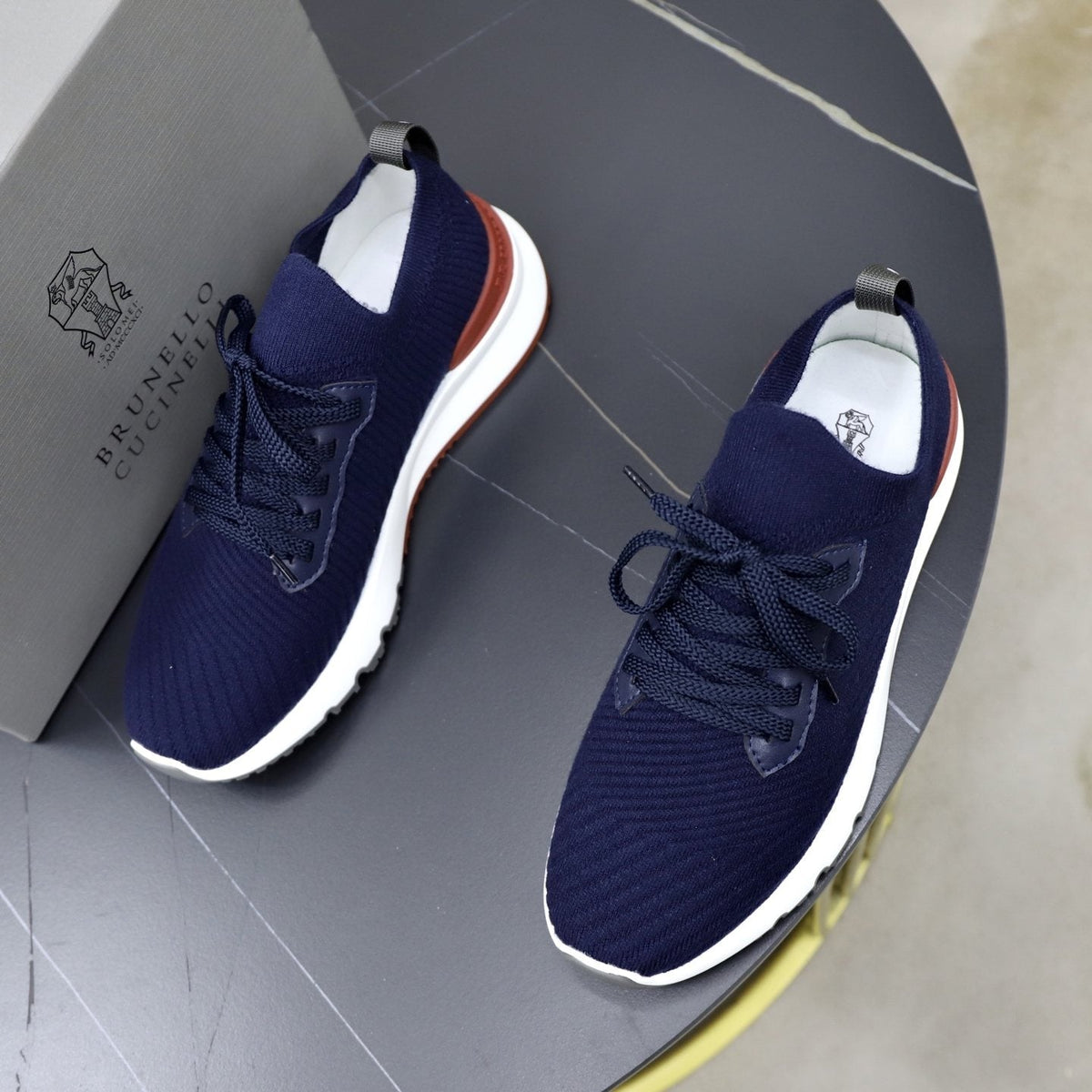 Brunello Cucinelli Textured Low-Top Sneakers — front