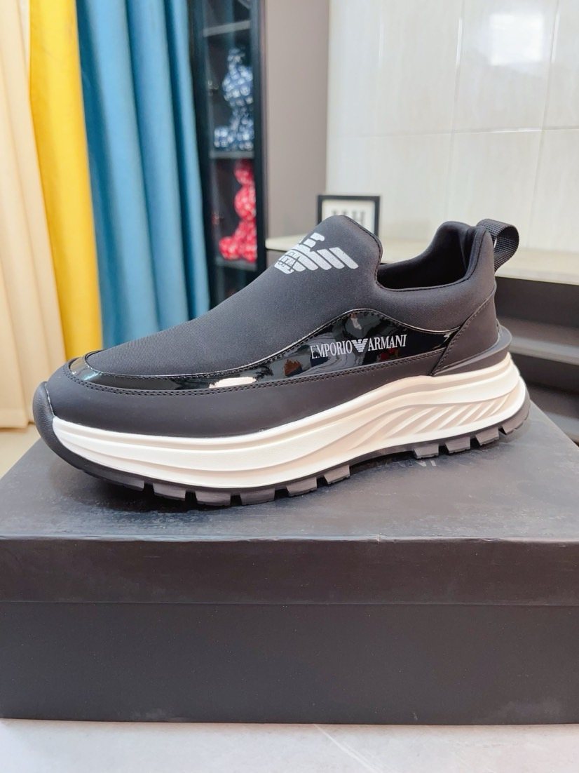 Armani Color-Block Slip-On Sneakers — hero