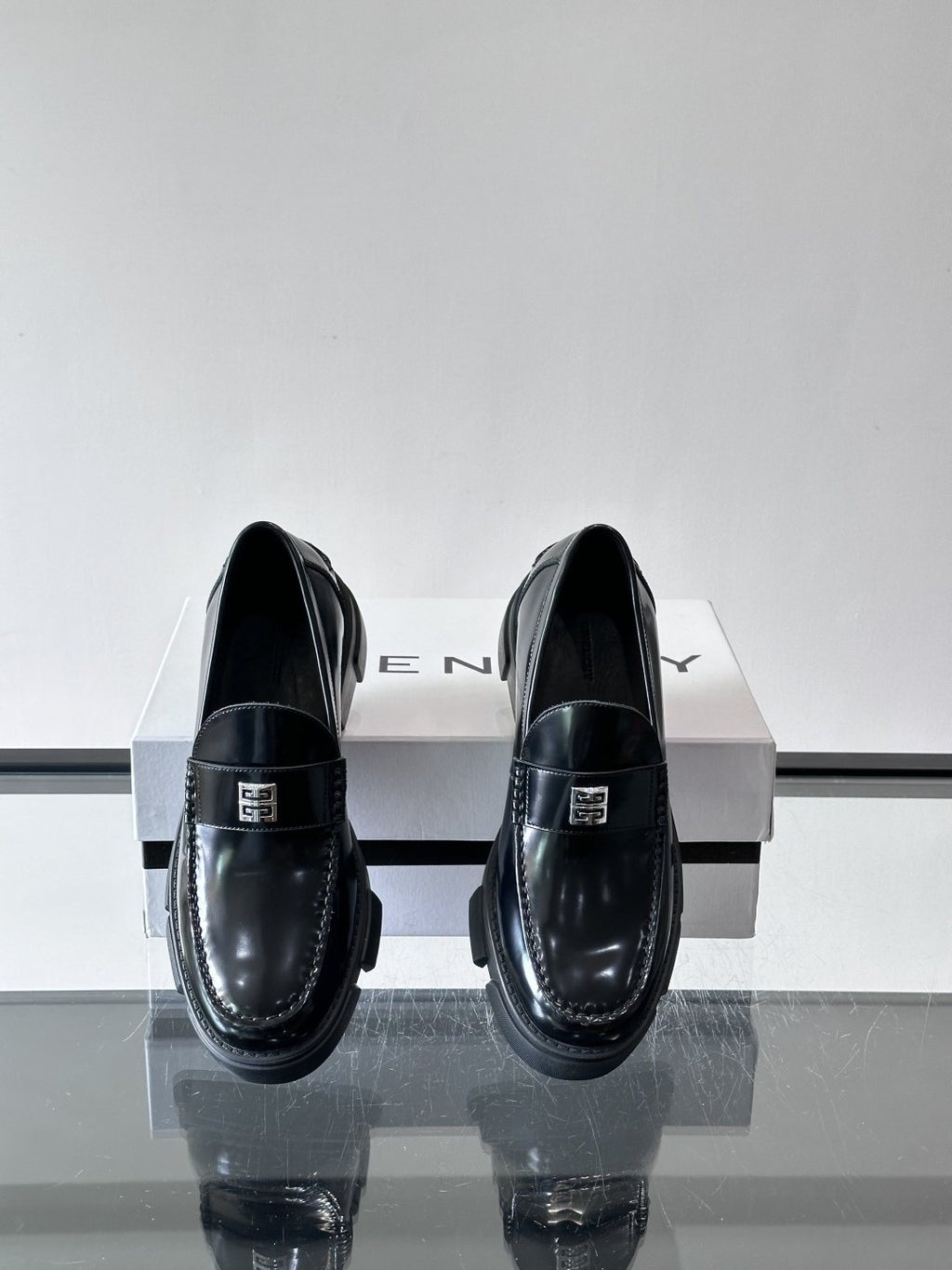 Givenchy Metal-Accent Lug Sole Loafers — front