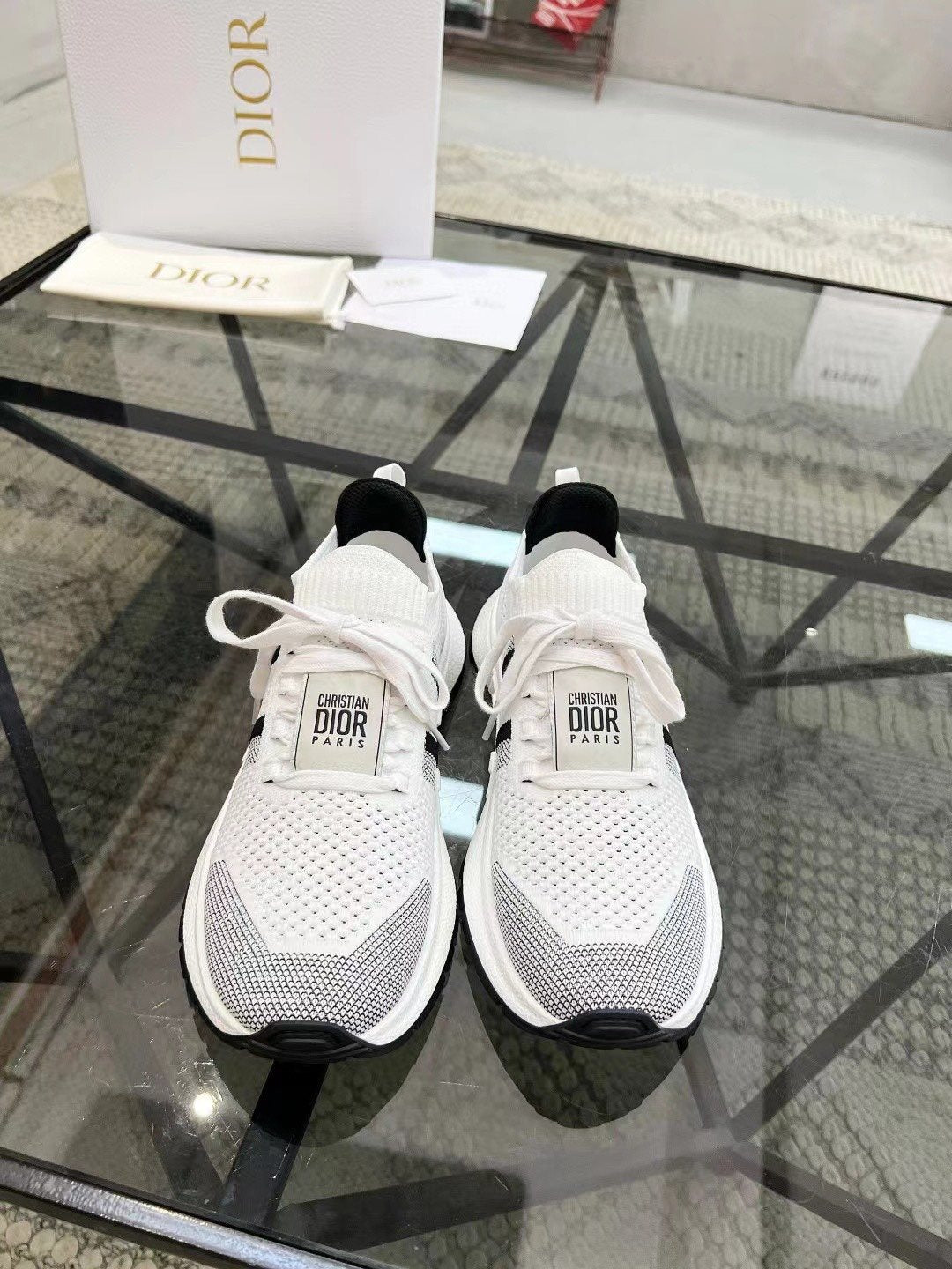 Dior Knit Low-Top Sneakers — front