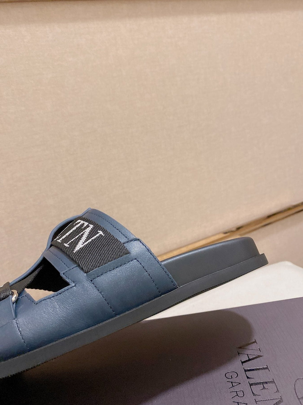 Valentino VLTN Strap Slide Sandals — back