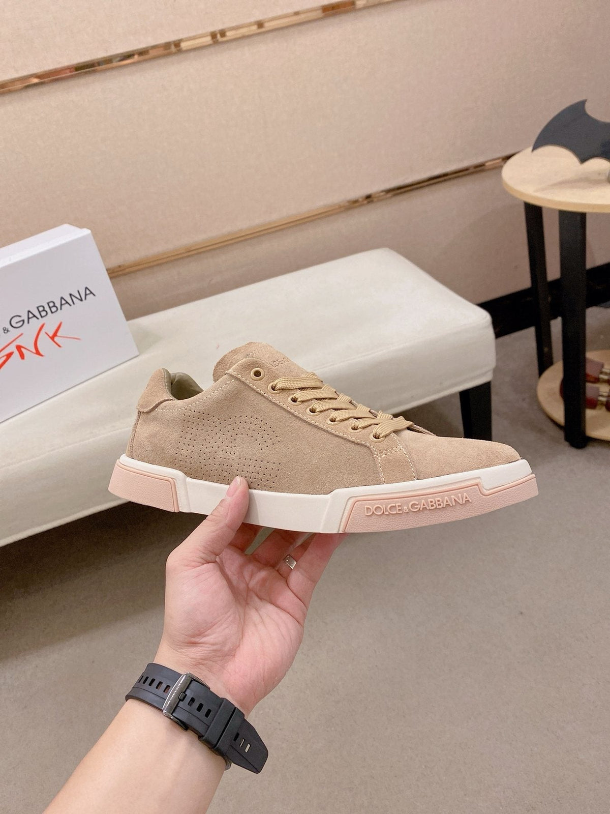 Dolce & Gabbana Low-Top Lace-Up Sneakers — side