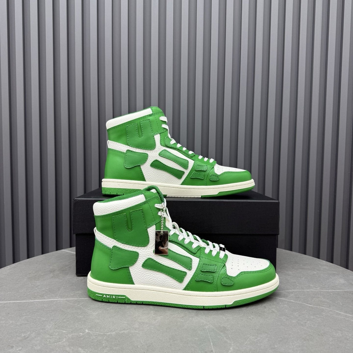 AMIRI Two-Tone High-Top Sneakers — side