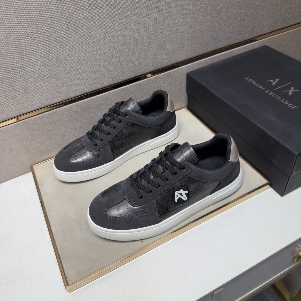 Armani Exchange Paneled Low-Top Sneakers — hero