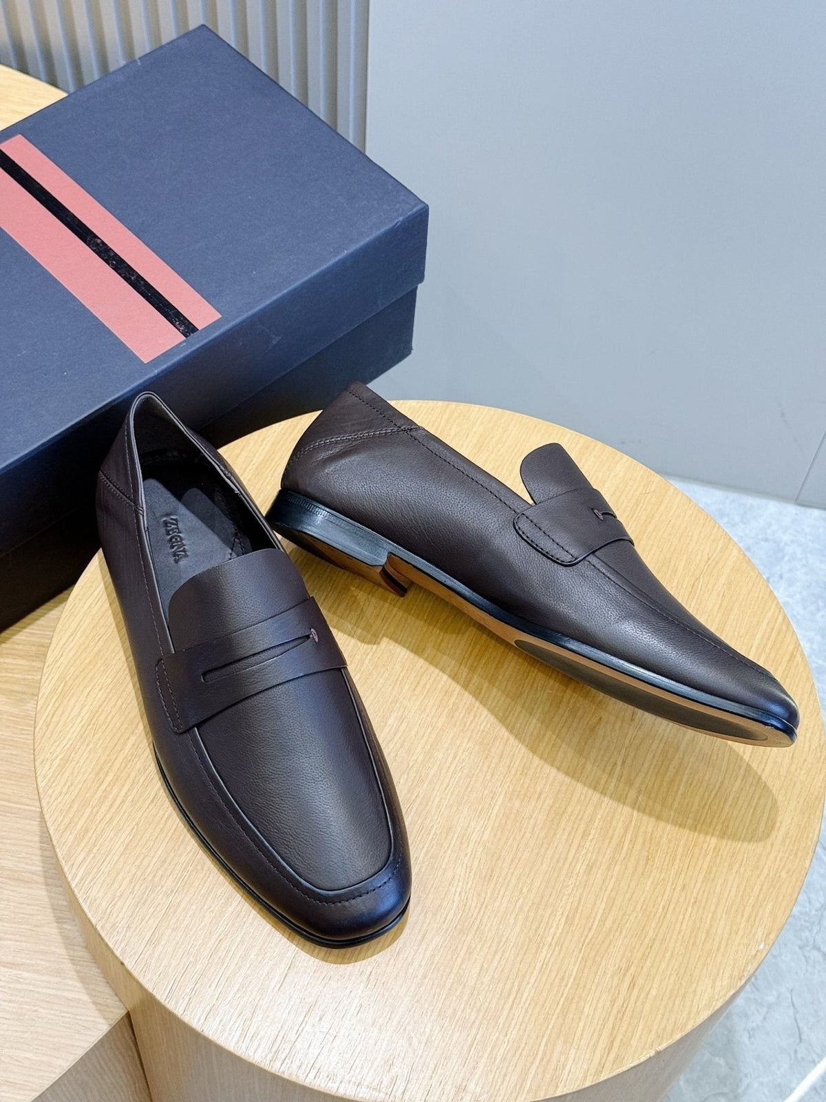 Ermenegildo Zegna Moccasin Penny Loafers — front