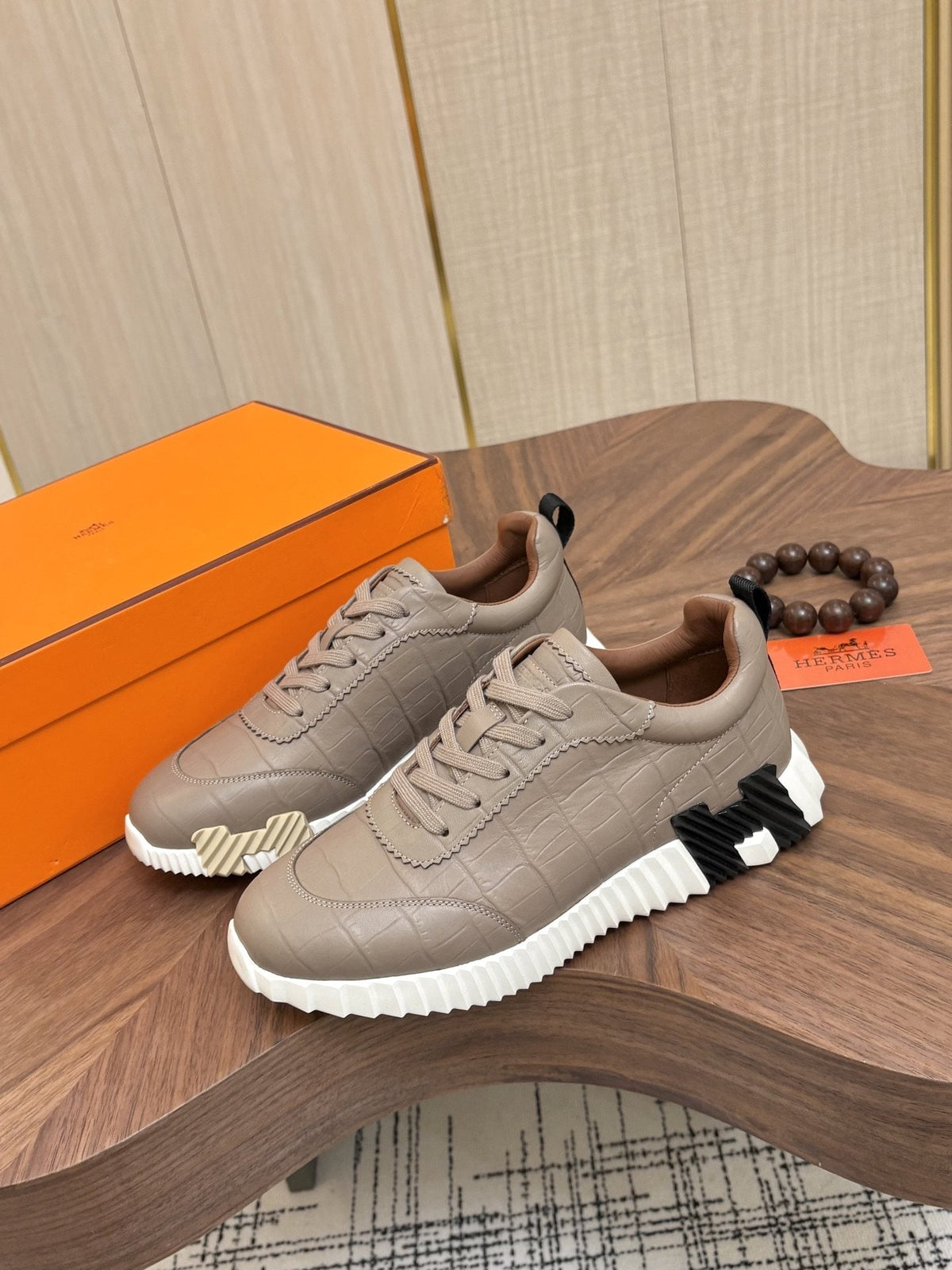 Hermes Paneled Low-Top Sneakers — hero