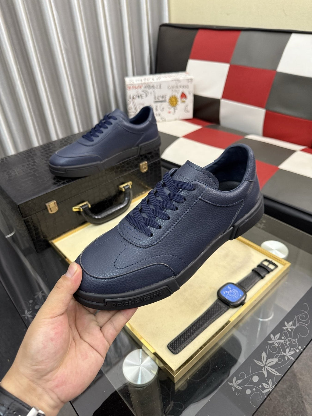 Dolce & Gabbana Low-Top Lace-Up Sneakers — model
