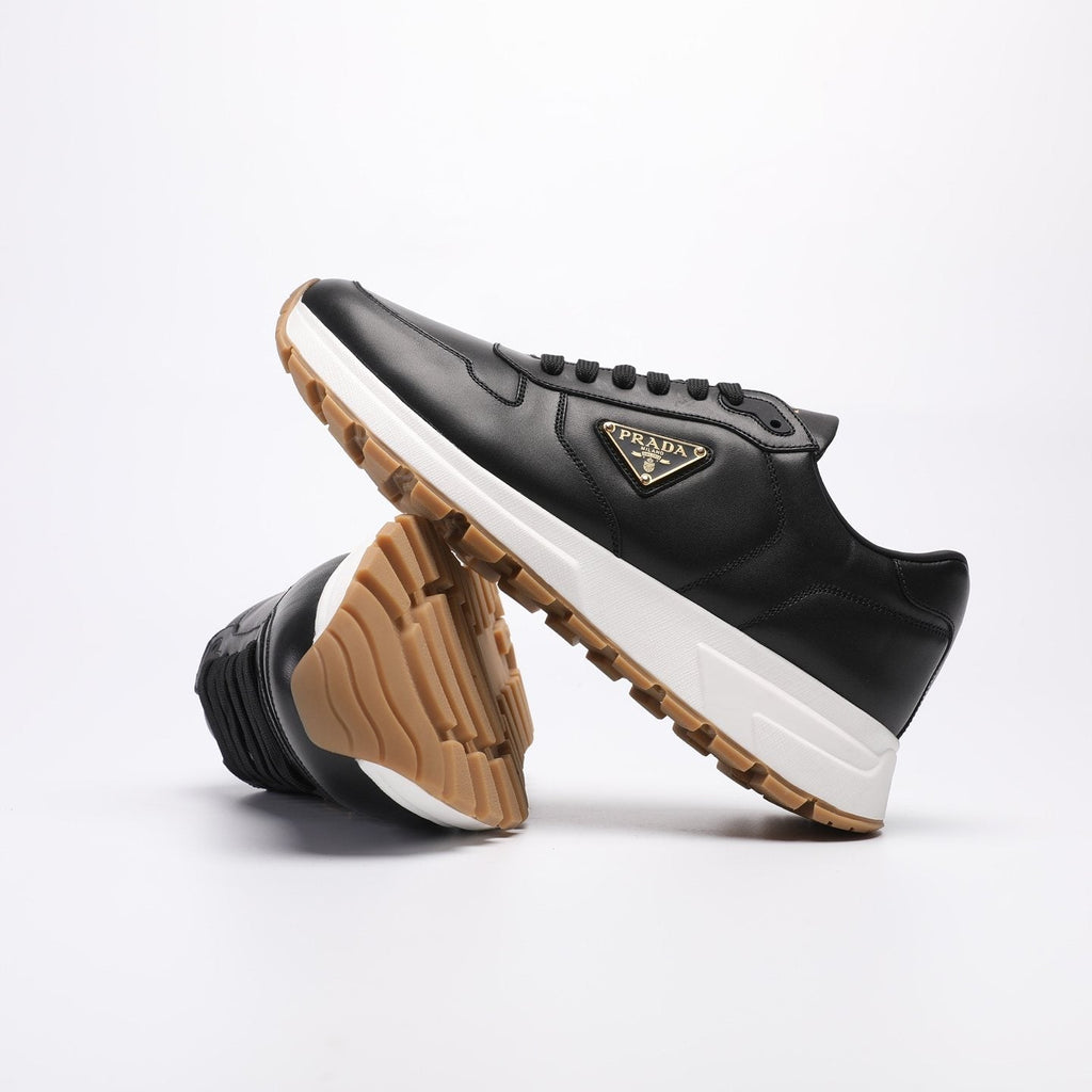 Prada Triangle Badge Low-Top Sneakers — side