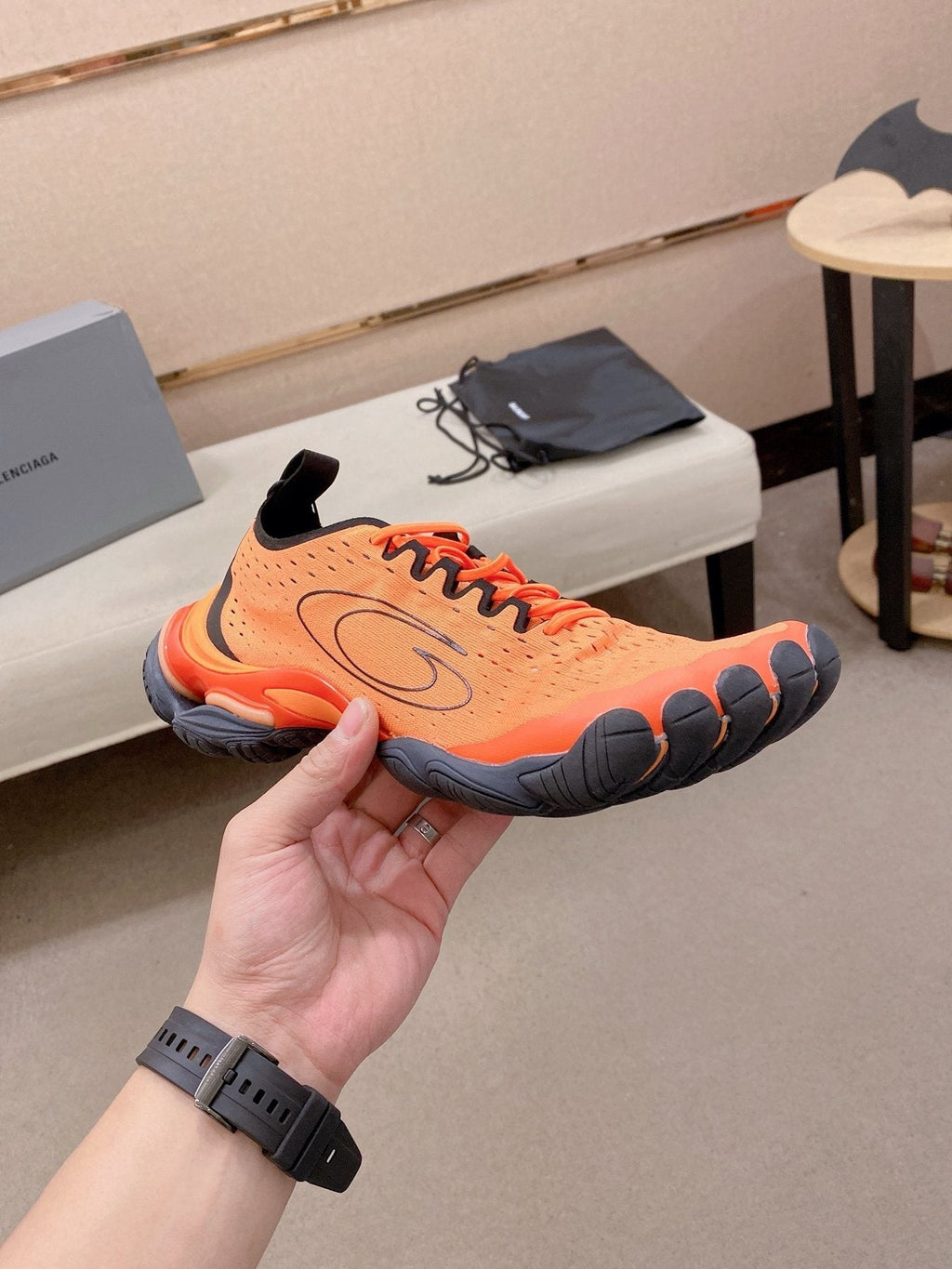 Balenciaga Anatomic Runner Five-Toe Sneakers — side