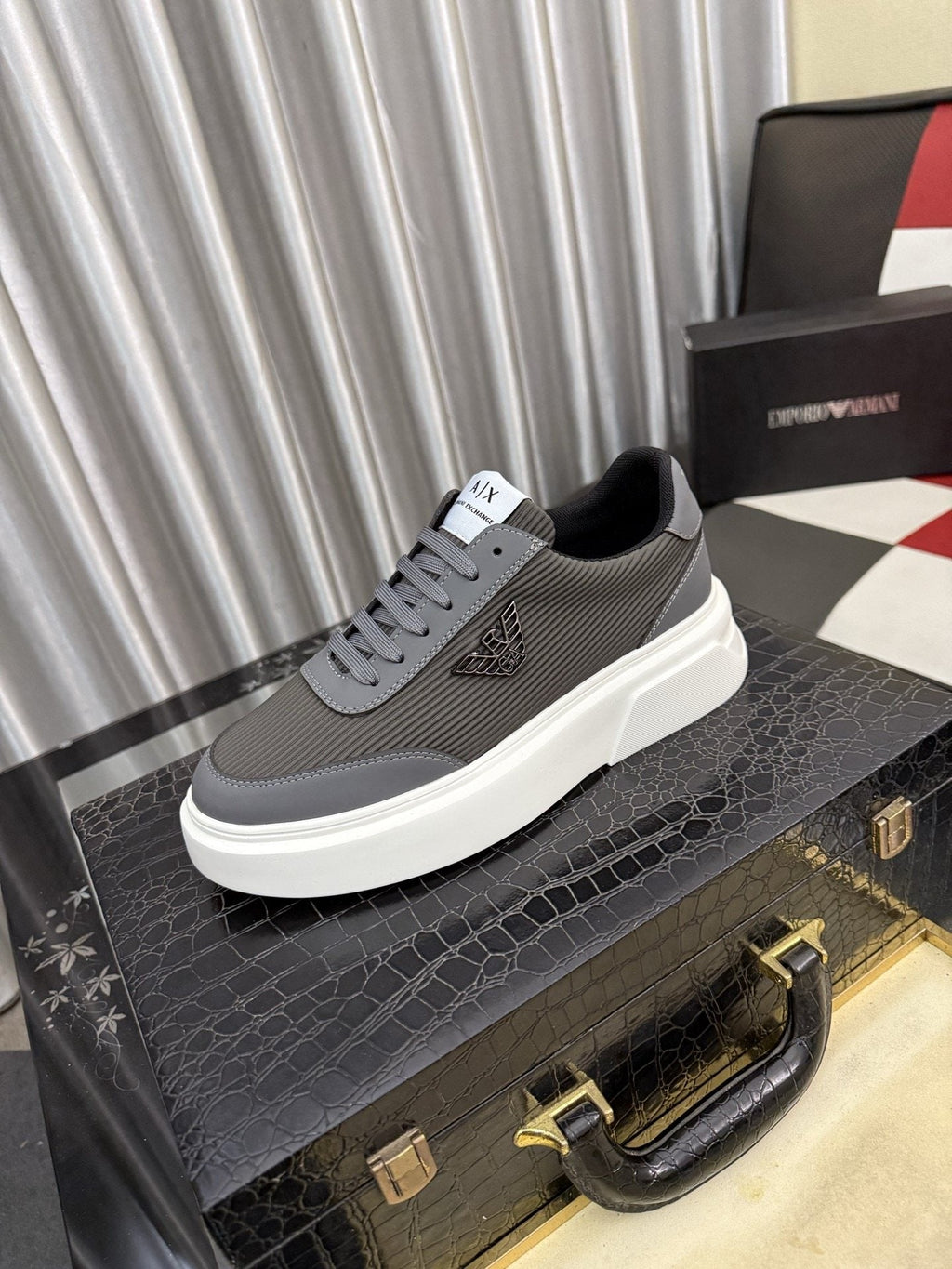 Armani Exchange Mesh Panel Sneakers — hero