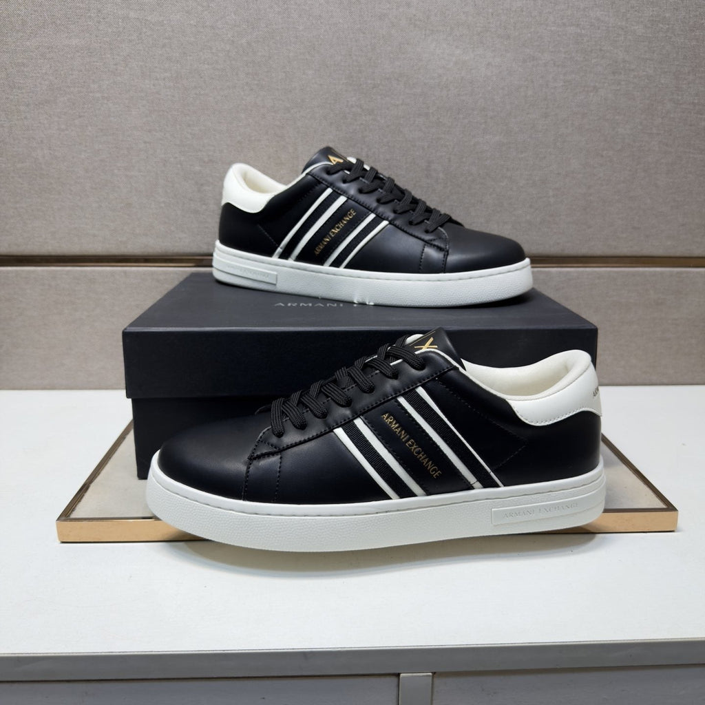 Armani Striped Low-Top Sneakers — front